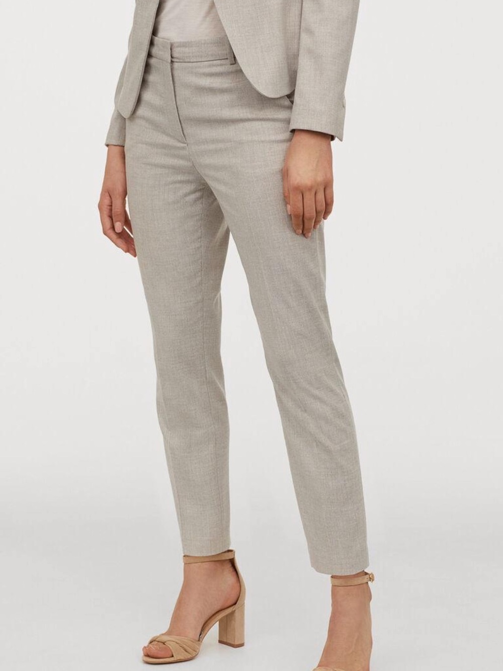 H&M - Women’s Light Greige Cigarette Ankle Pants Size 10